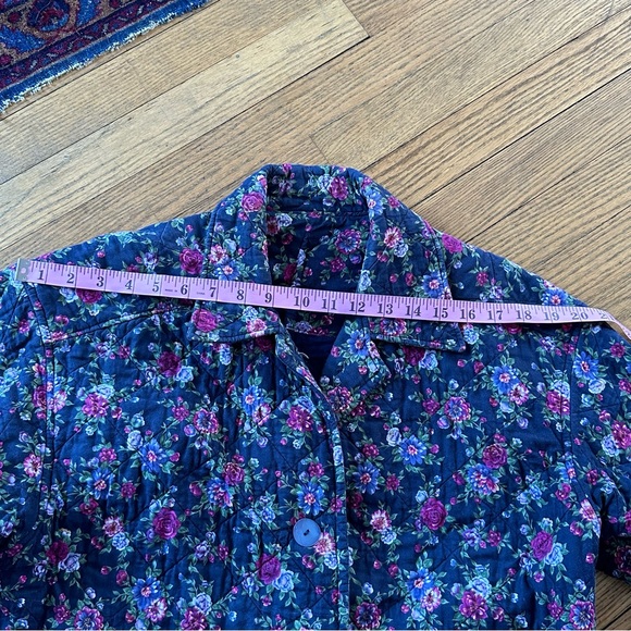 Handmade quilted floral coat chore jacket // size large // one of a kind! - Picture 5 of 14